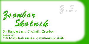 zsombor skolnik business card